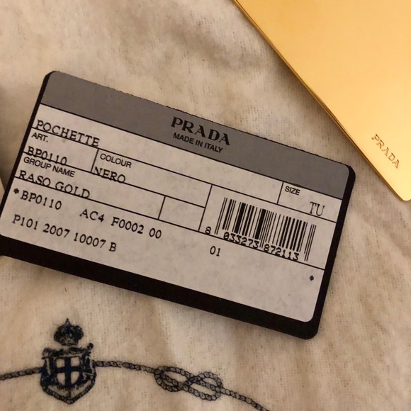 Prada Black Satin Pochette Clutch - Picture 7 of 7